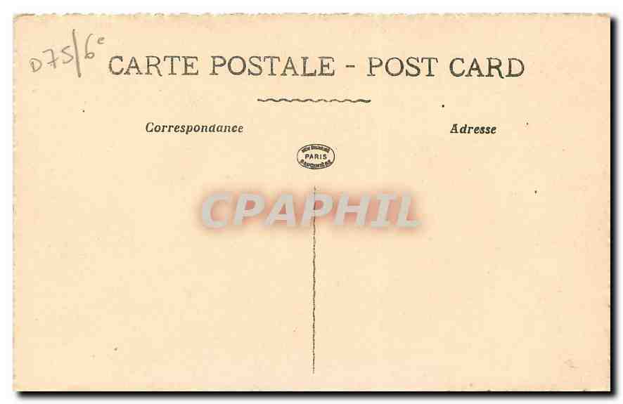 CPA Le Paris d'Autrefois Rue Seguier 2 Cour de l'Hotel des Didot les Maitres Imprimeurs  — Rückseite