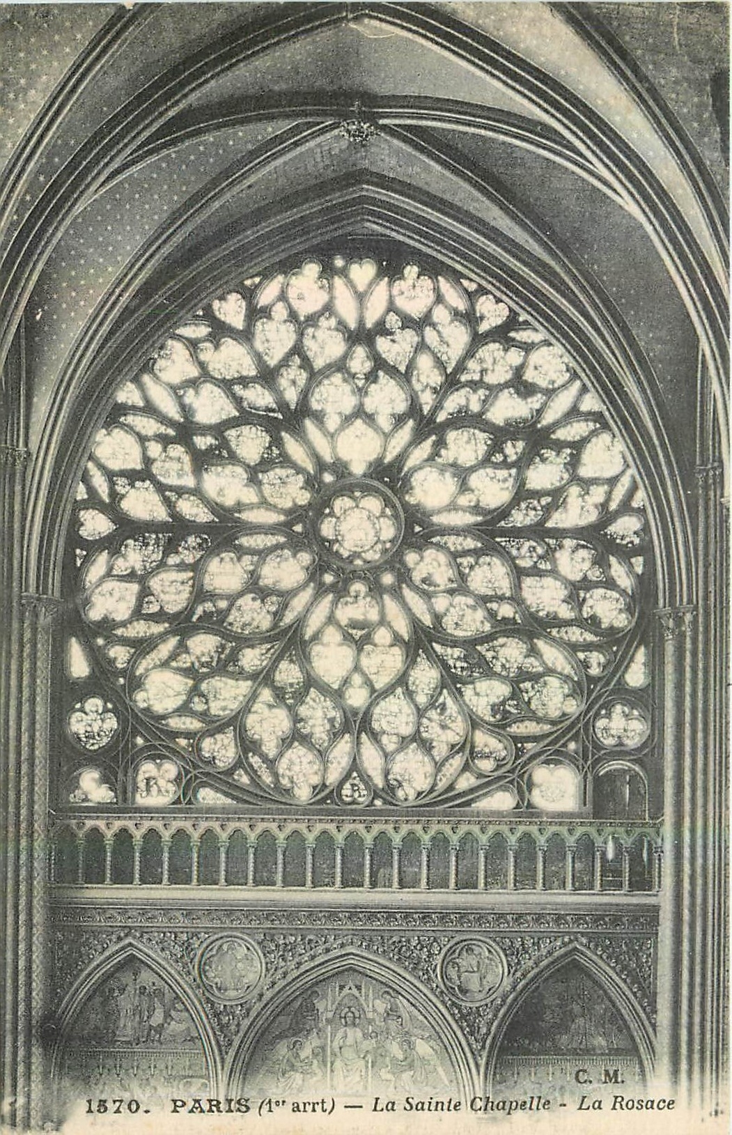 CPA Paris La Sainte Chapelle La Rosace 
