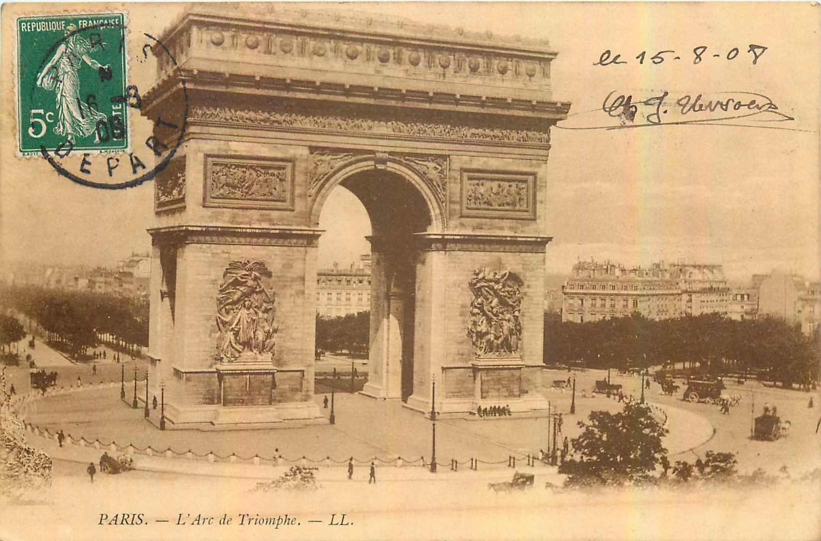 CPA Paris l'Arc de Triomphe 