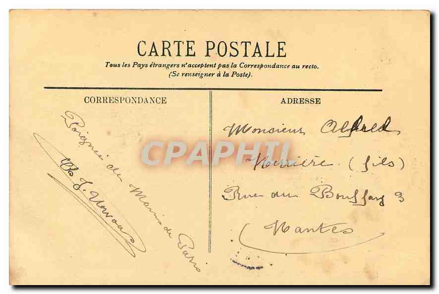 CPA Paris l'Arc de Triomphe  — Verso