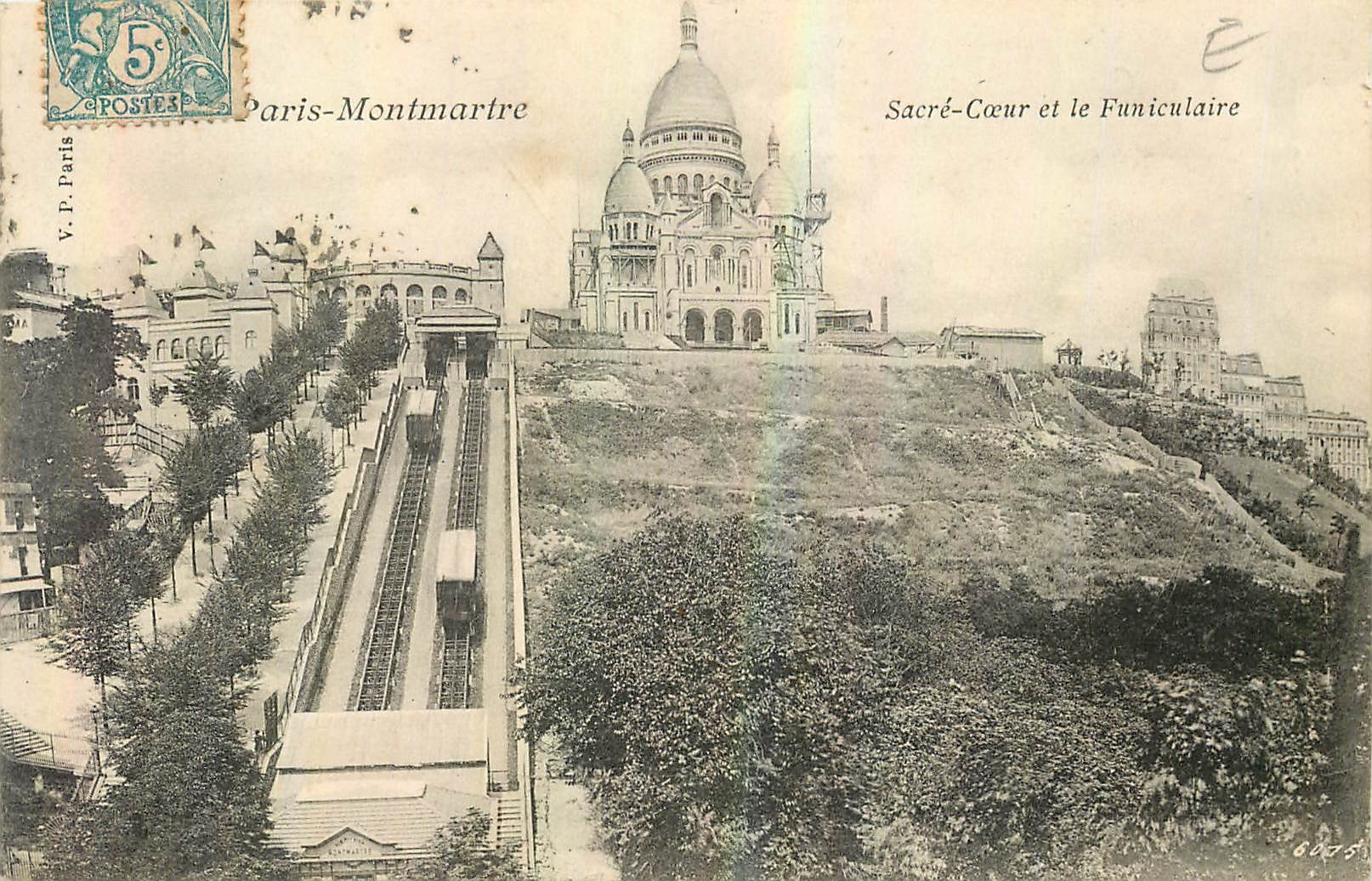 CPA Paris Montamartre Sacre Coeur et le Funiculaire 