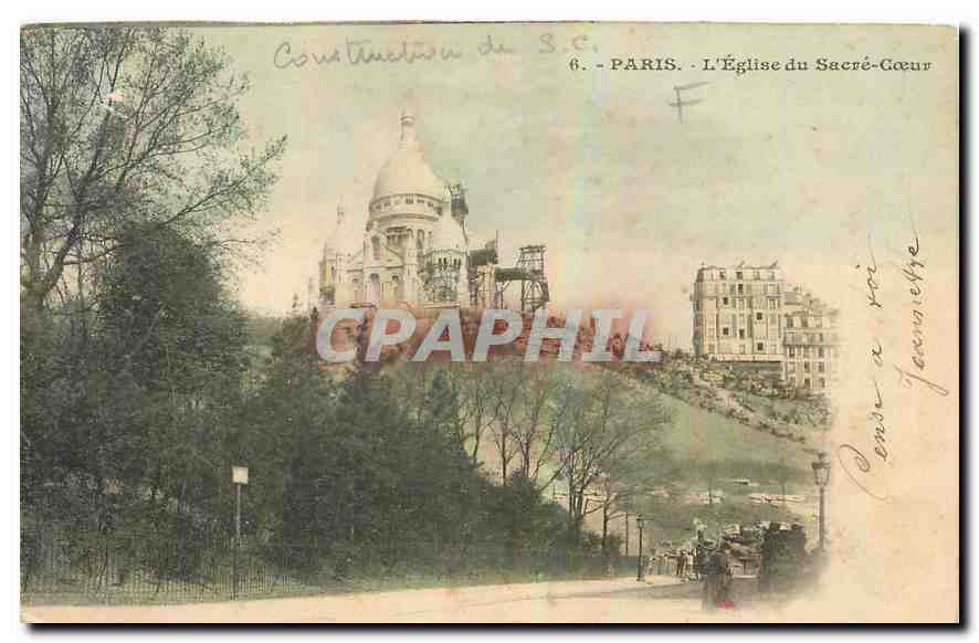CPA Paris l'Eglise du Sacre Coeur 