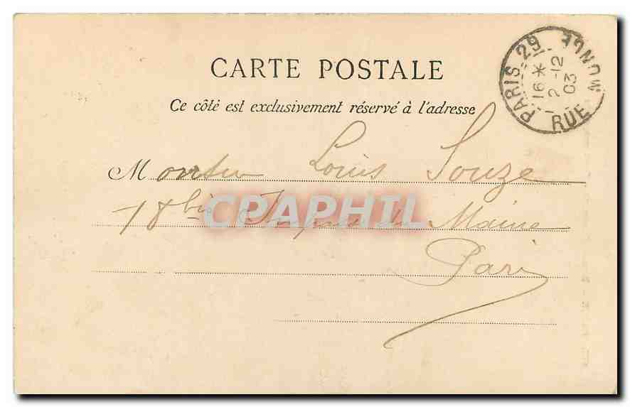 CPA Paris Buttes Chaumont Pont suspendu  — Verso