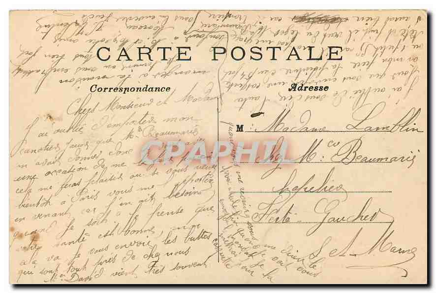 CPA Paris Buttes Chaumont Le Pont suspendu et le Lac  — Verso