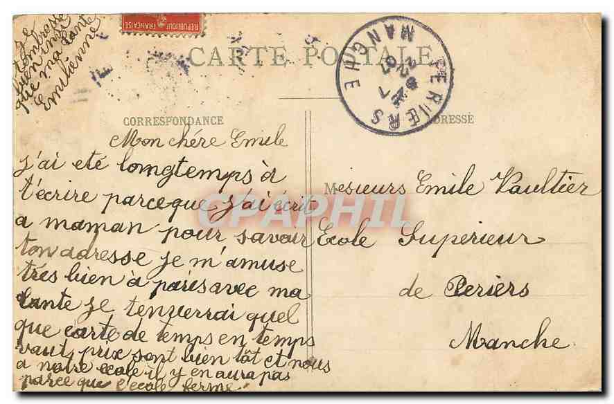 CPA Paris Buttes Chaumont Les Rochers  — Verso