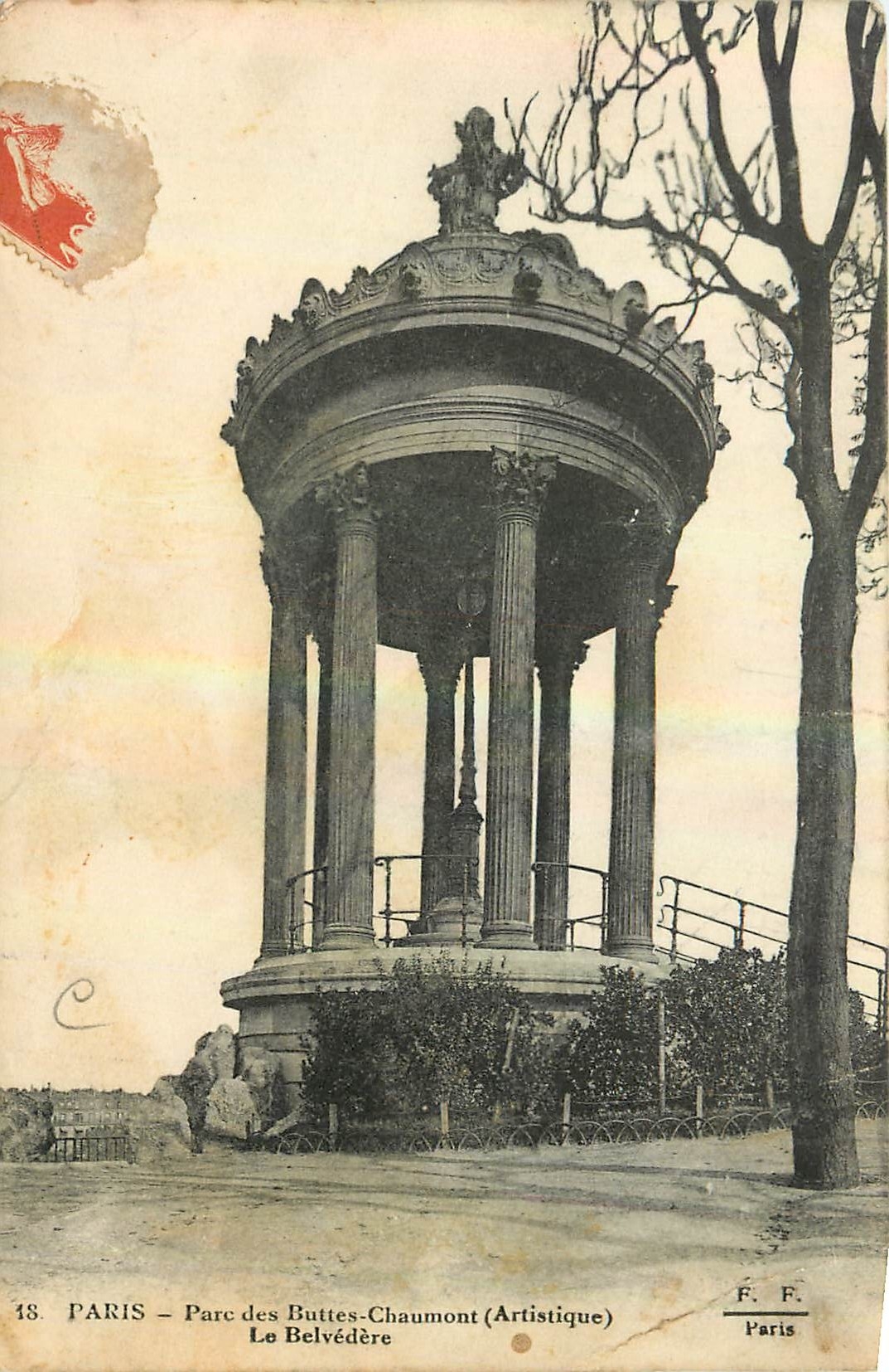 CPA Paris Parc des Buttes Chaumont Artistique Le Belvedere 