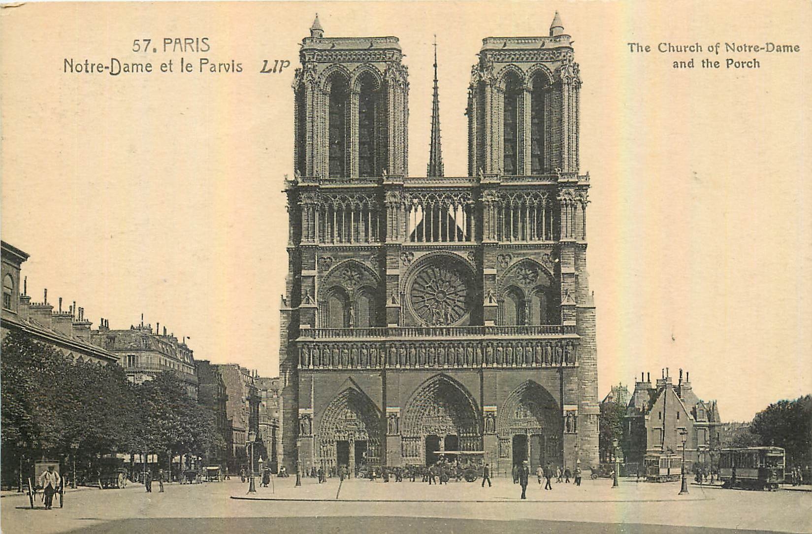 CPA Paris Notre Dame et le Parvis 