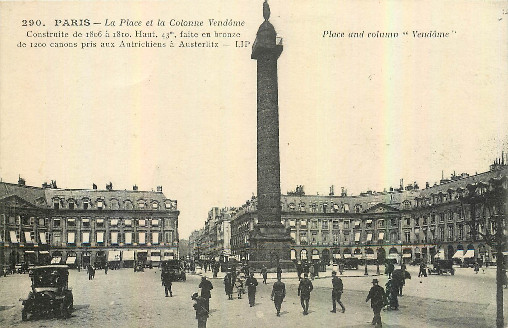 CPA Paris La Place et la Colonne Vendome 