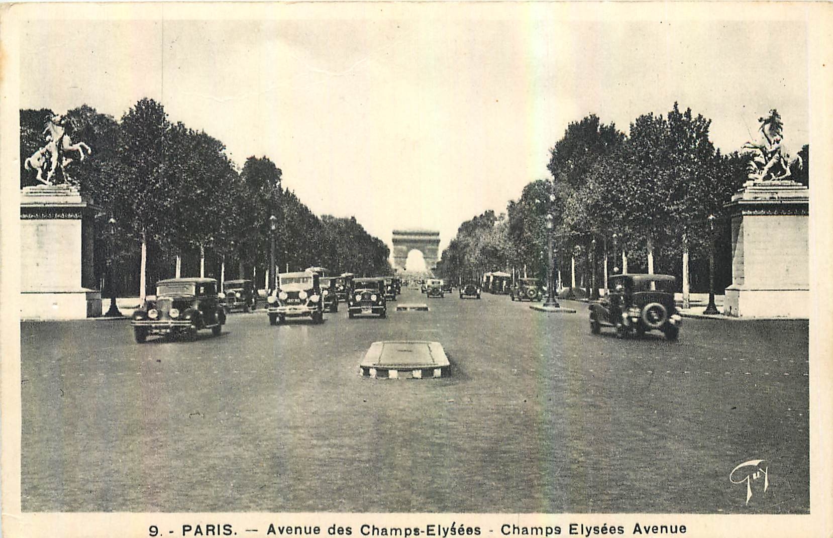 CPA Paris Avenue des Champs Elysees 
