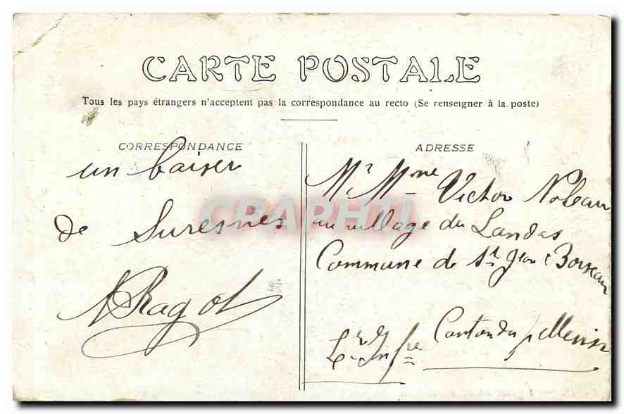 CPA Paris Eglise de la Madeleine  — Rückseite