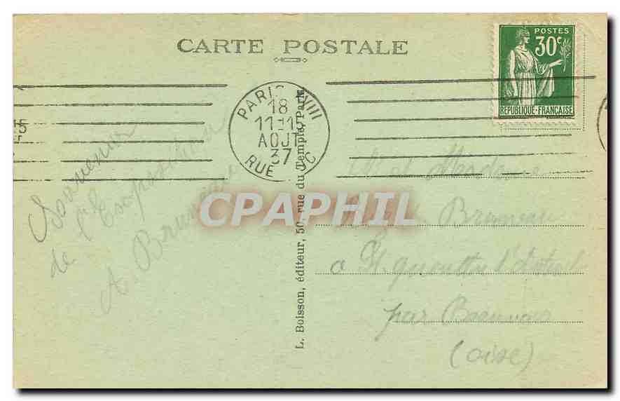 CPA Paris Cathedrale Notre Dame  — Rückseite