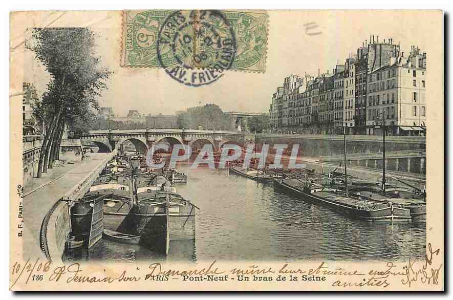 CPA Paris Pont Neuf Un bras de la Seine 