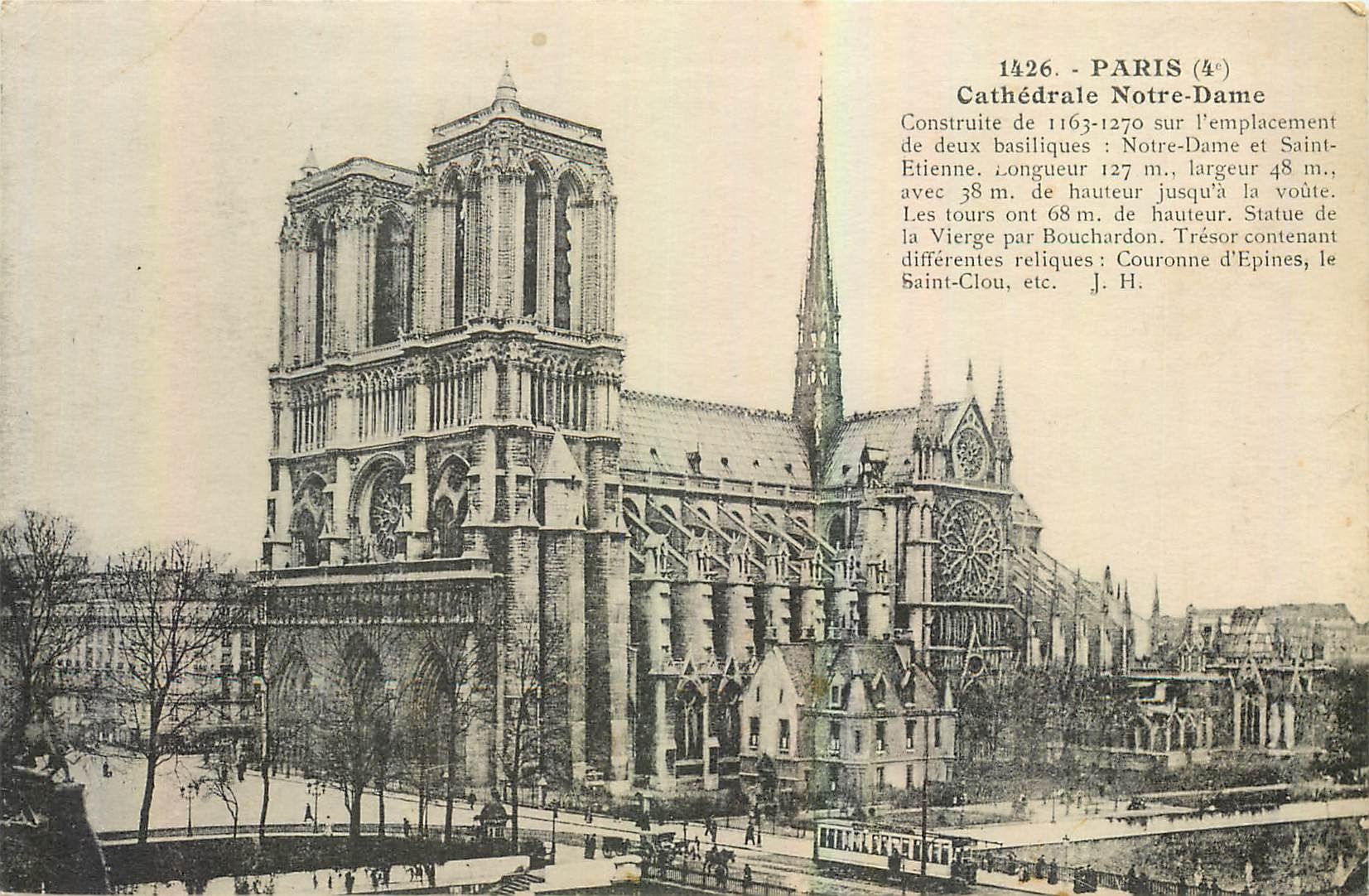 CPA Paris Cathedrale Notre Dame 