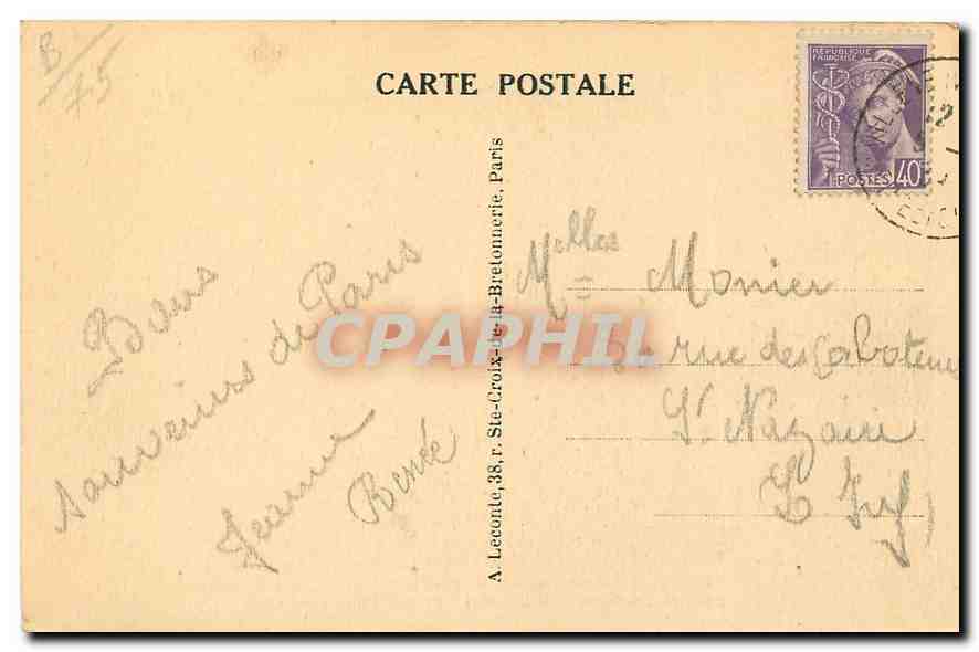 CPA Paris l'Avenue du Bois de Boulogne vue de l'Arc de Triomphe  — Rückseite