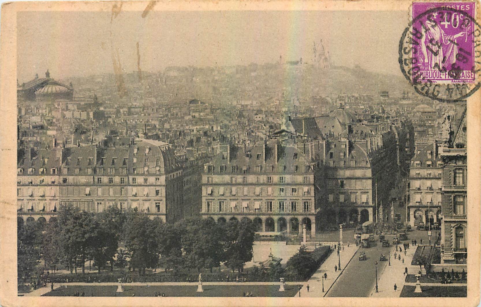 CPA Paris Panorama vers Montmartre 