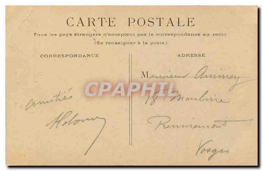 CPA Paris Cour du Carrousel  — Rückseite
