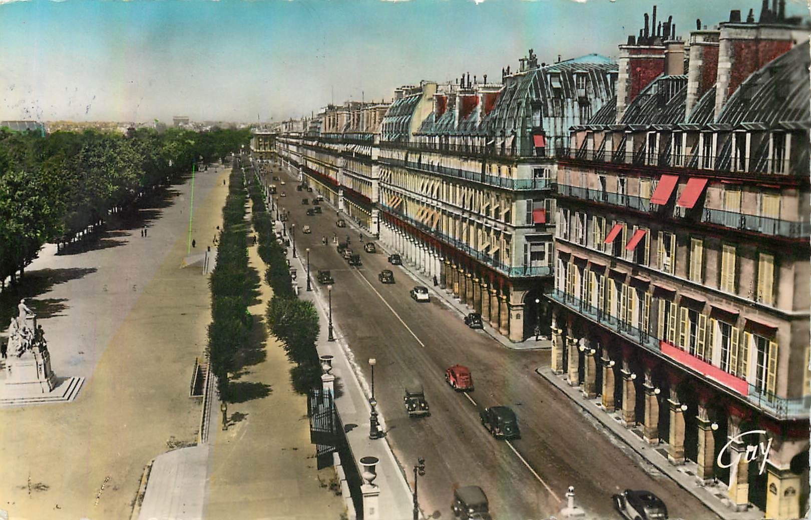 CPA Paris et ses Merveilles Rue de Rivoli et jardin des Tuileries 