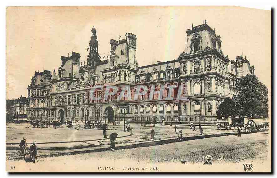 CPA Paris l'Hotel de Ville 
