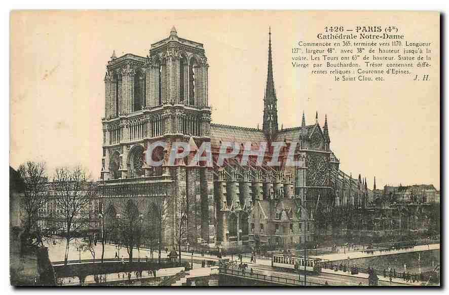 CPA Paris Cathedrale Notre Dame 