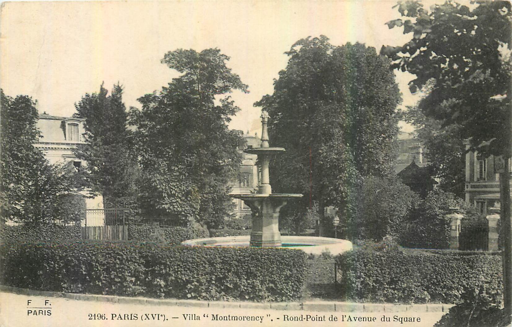 CPA Paris Villa Montmorency Rond Point de l'Avenue du Square 