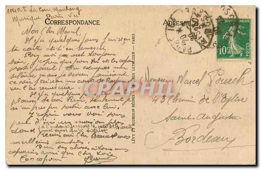 CPA Paris Le Trocadero  — Verso