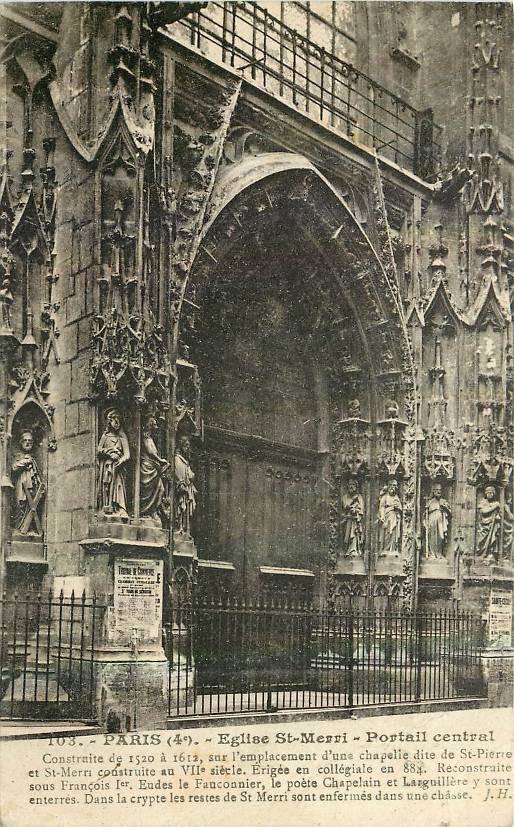 CPA Paris Eglise St Merri Portail central 