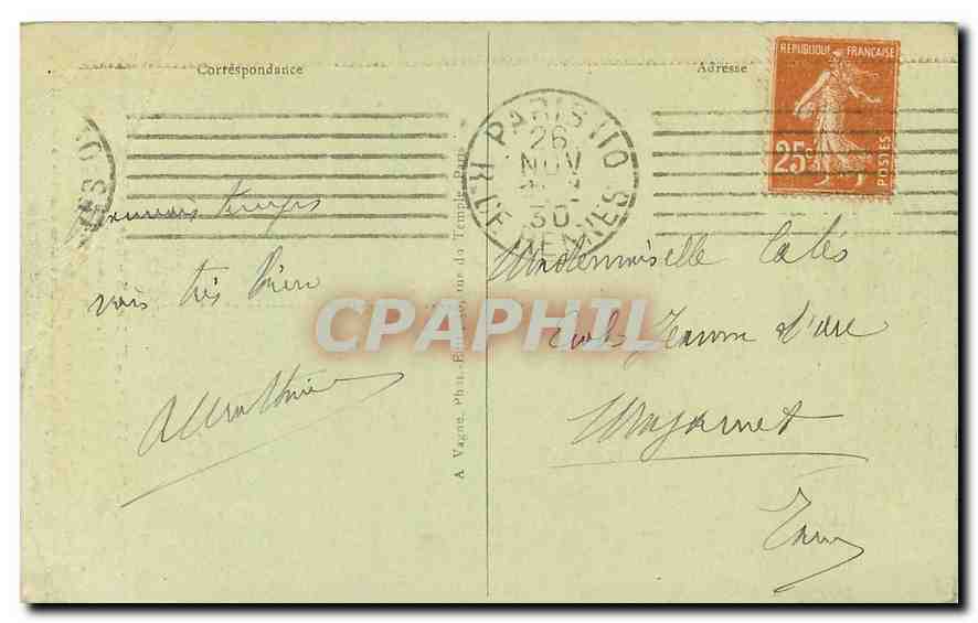 CPA Paris Eglise St Merri Portail central  — Verso