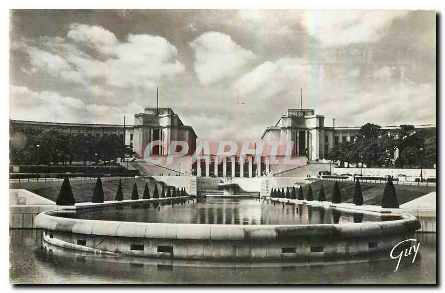 CPA Paris et ses merveilles le palais de Chaillot vu des jardins 
