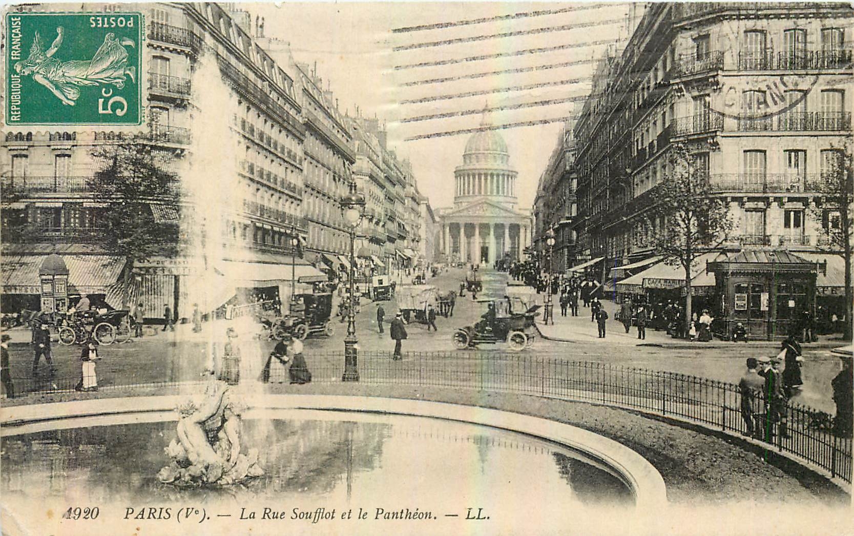 CPA Paris La Rue Soufflot et le Pantheon 