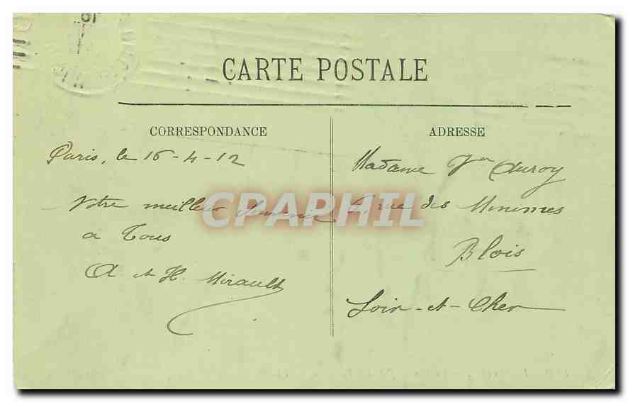 CPA Paris La Rue Soufflot et le Pantheon  — Rückseite