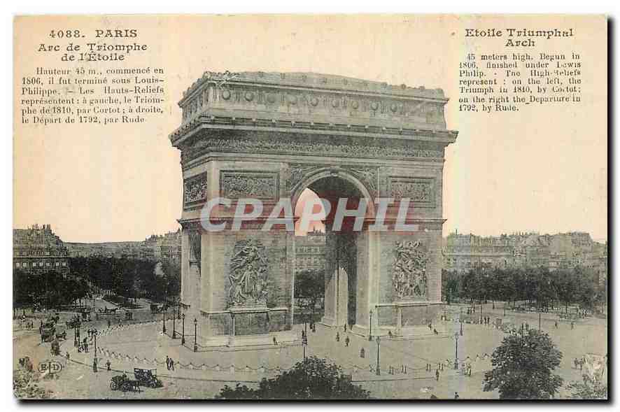 CPA Paris Arc de Triomphe de l'Etoile 