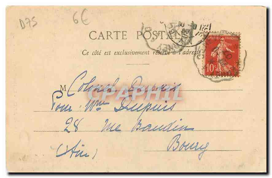 CPA Paris Eglise Saint Roch  — Rückseite