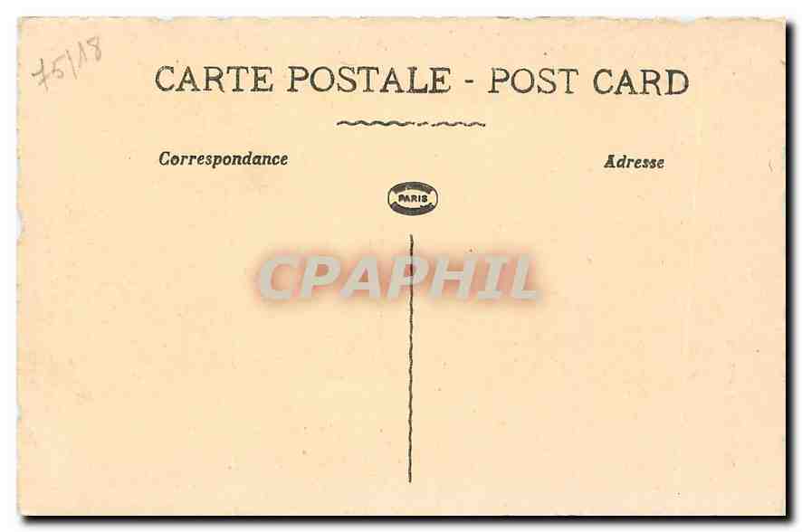 CPA Le Paris d'Autrefois rue de la Chapelle  — Rückseite