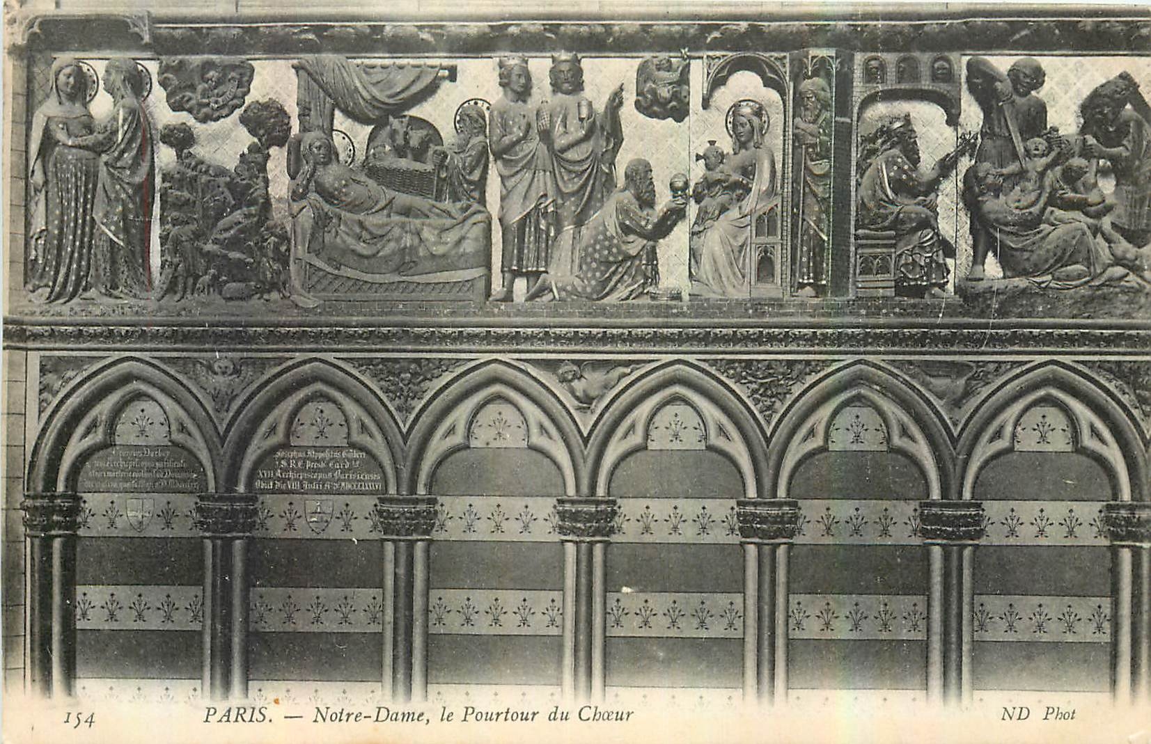 CPA Paris Notre Dame le Pourtour du Choeur 