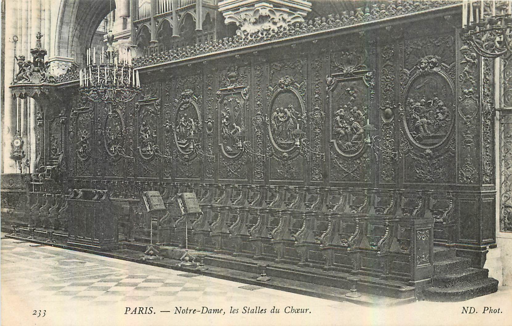 CPA Paris Notre Dame les Stalles di Choeur 