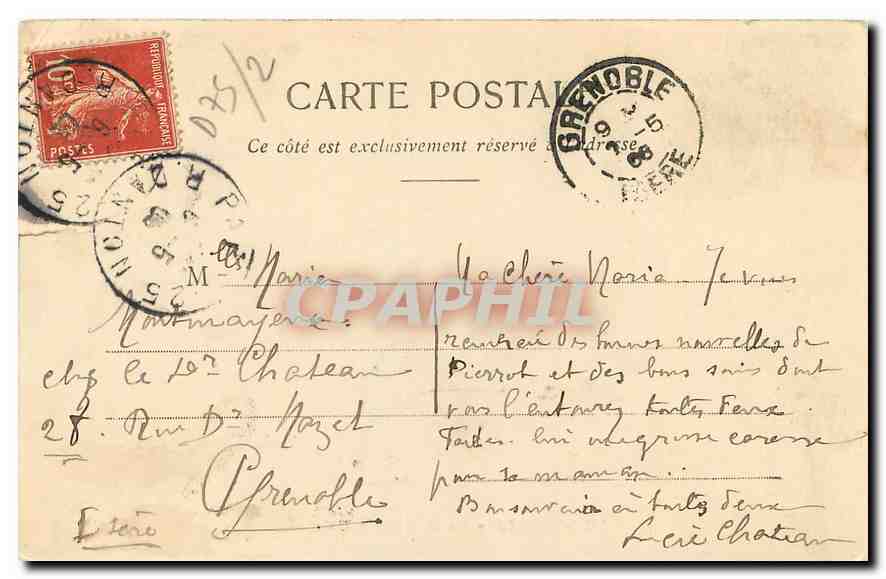 CPA Paris la Rue de la Paix  — Rückseite