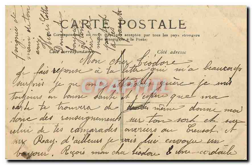 CPA Paris la Bastille Colonne de Juillet  — Rückseite
