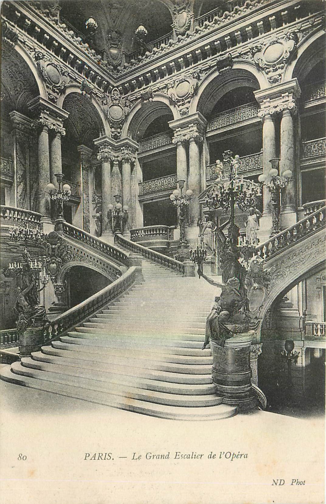 CPA Paris le grand escalier de l'Opera 