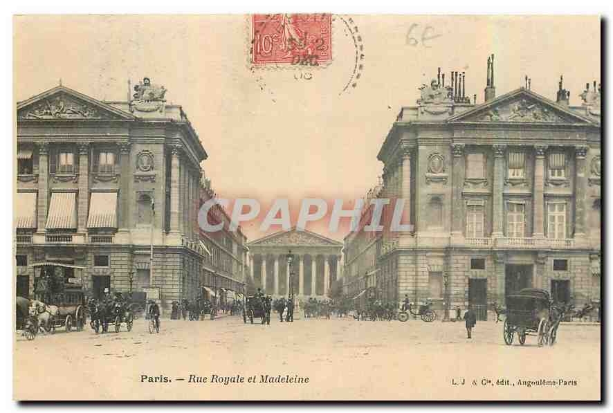 CPA Paris Rue Royale et Madeleine 