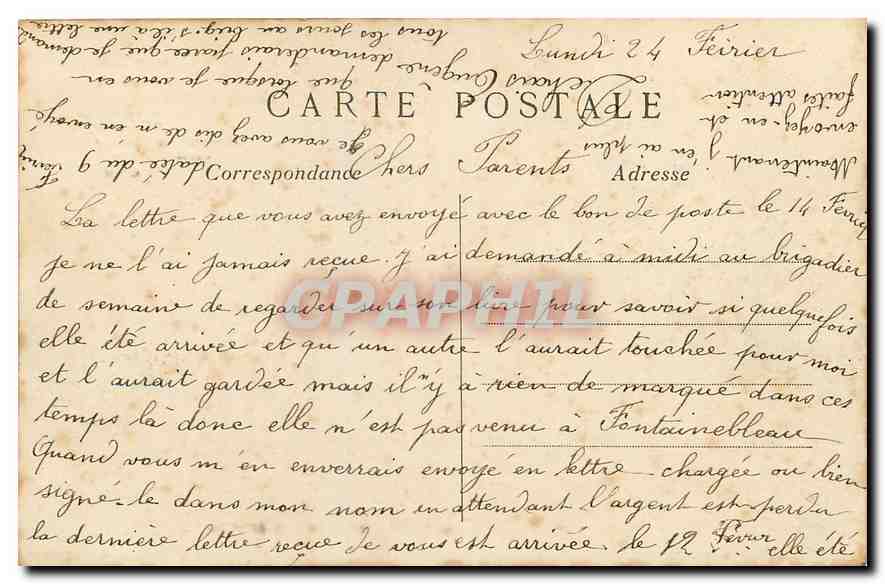 CPA Paris l'Arc de Triomphe et la place de l'Etoile  — Rückseite