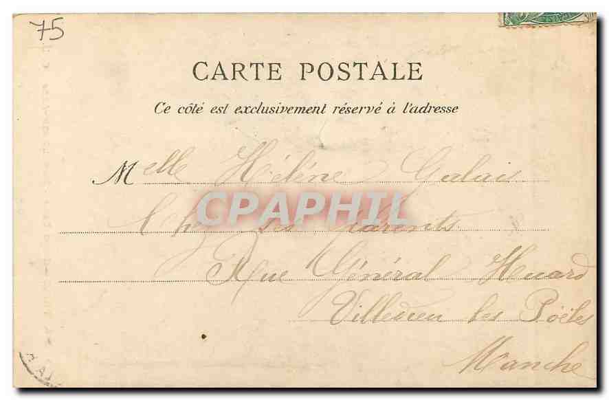 CPA Paris Notre Dame Portail Sainte Anne  — Verso