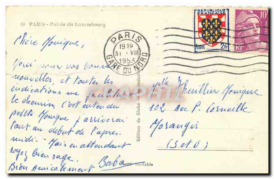 CPA Paris Palais du Luxembourg  — Rückseite