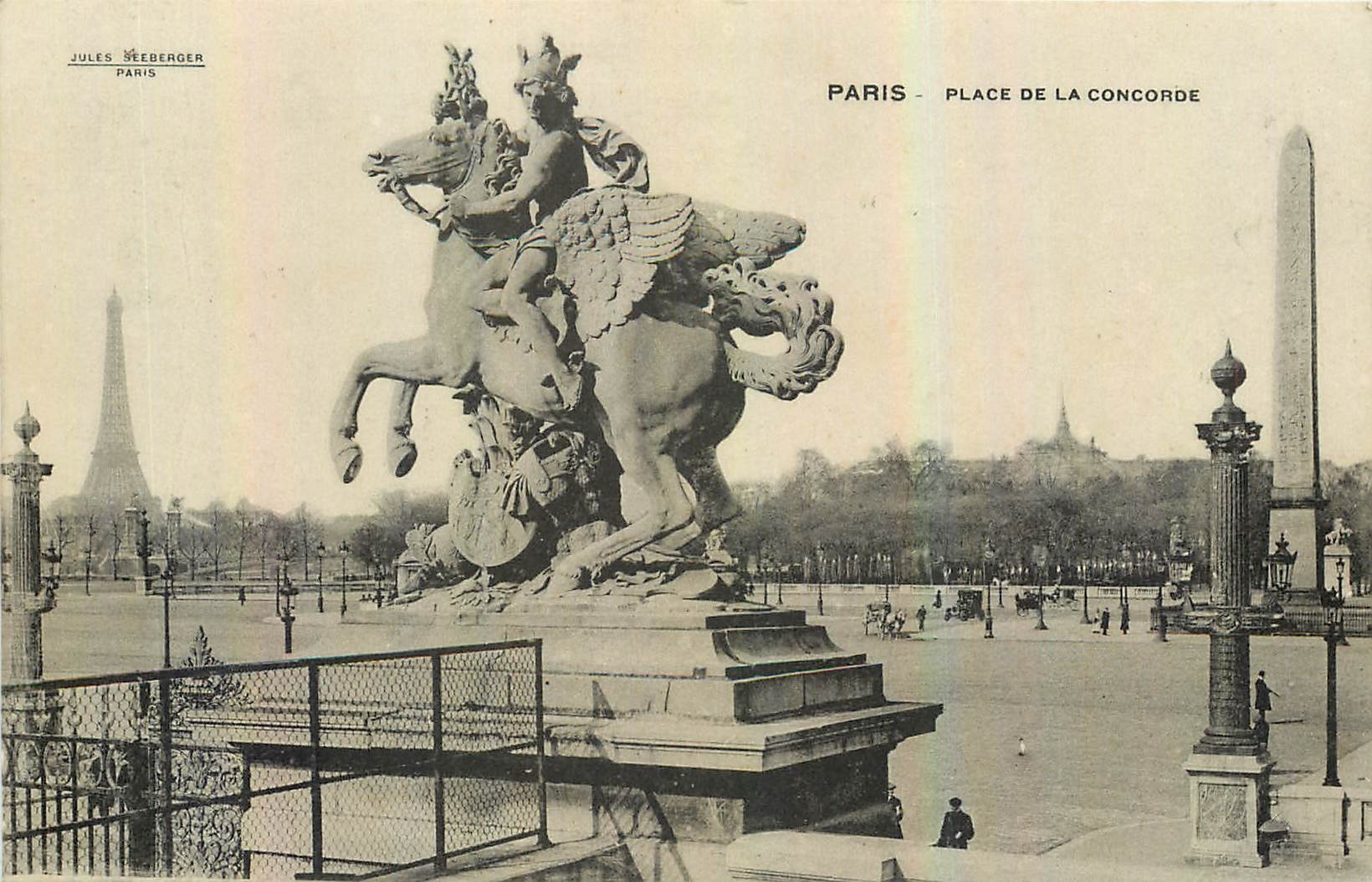 CPA Paris Place de la Concorde Tour Eiffel