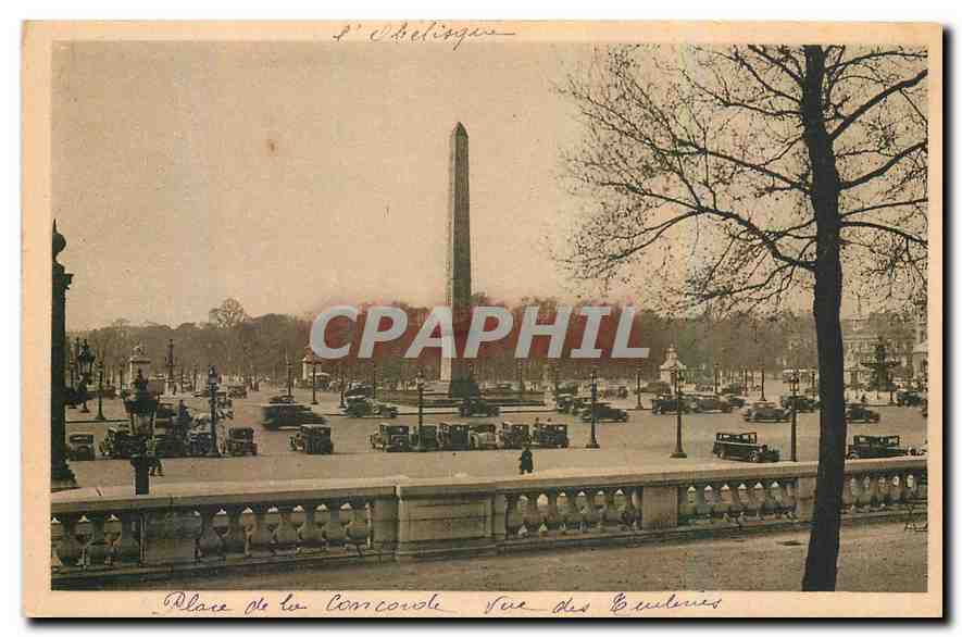 CPA Paris Place de la Concorde vue des Tuileries 