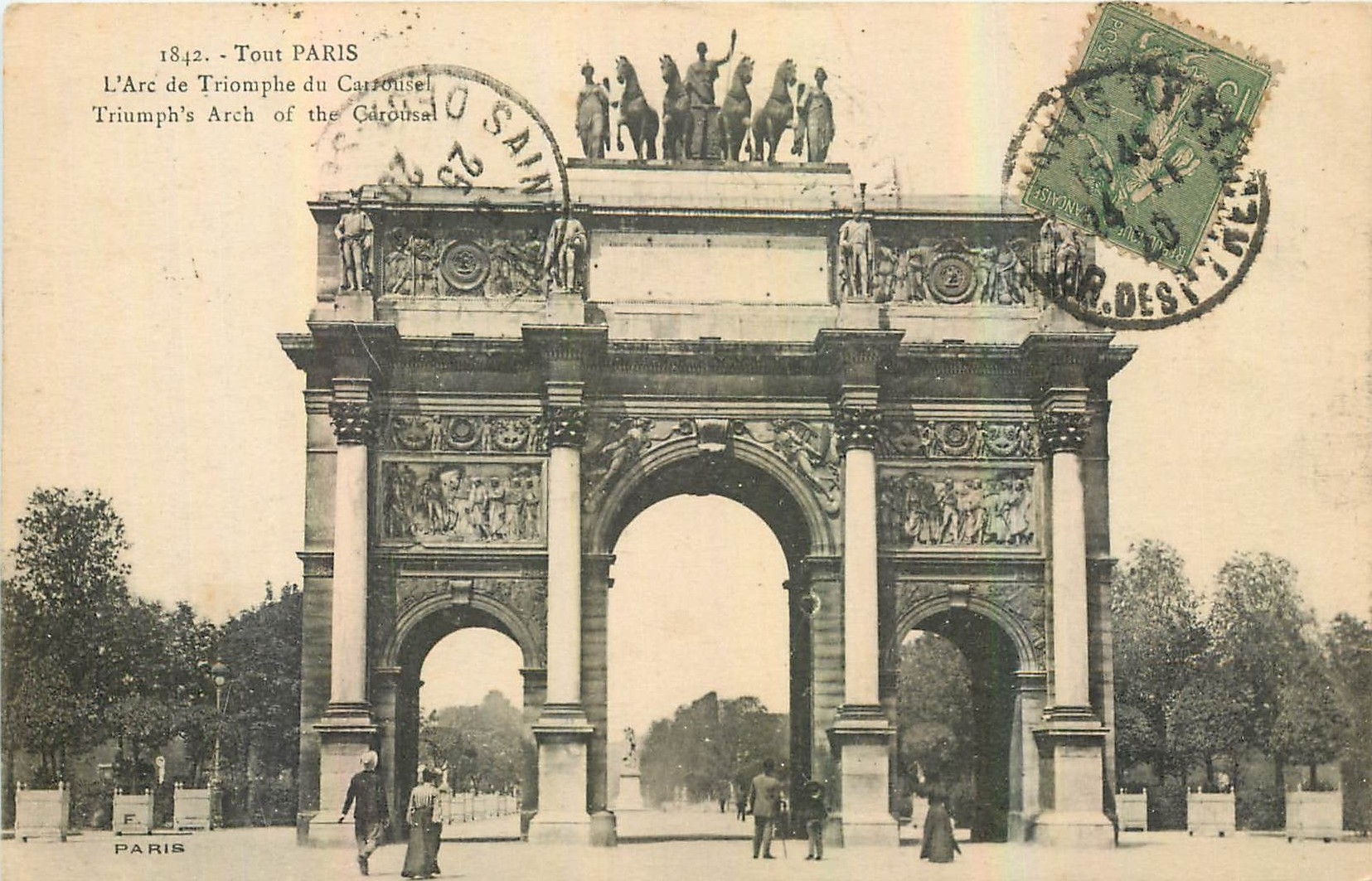 CPA Tout Paris L'Arc de Triomphe du Carrousel 