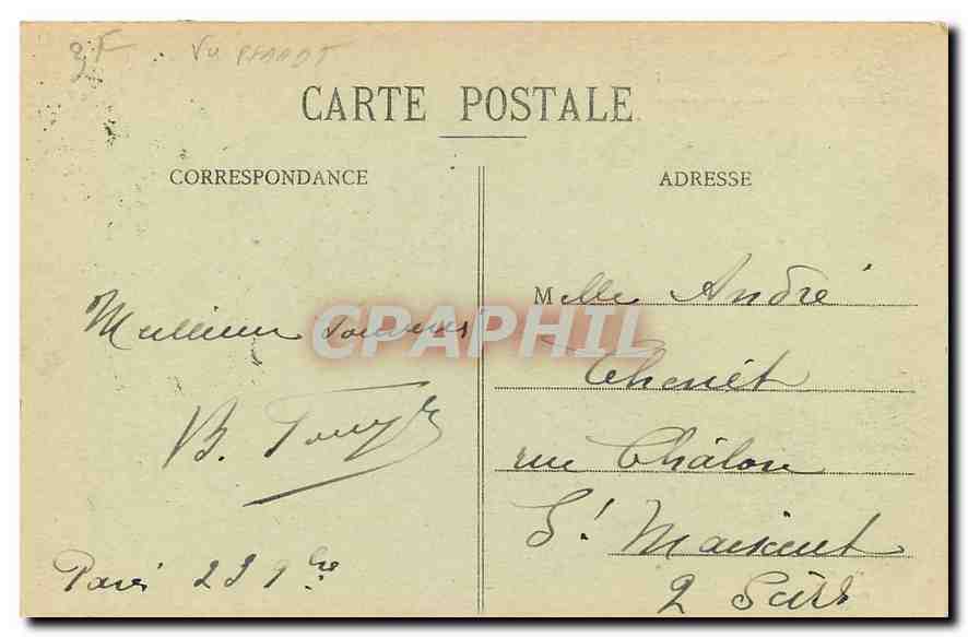CPA Tout Paris L'Arc de Triomphe du Carrousel  — Rückseite