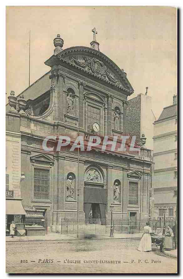 CPA Paris L'Eglise Sainte Elisabeth 