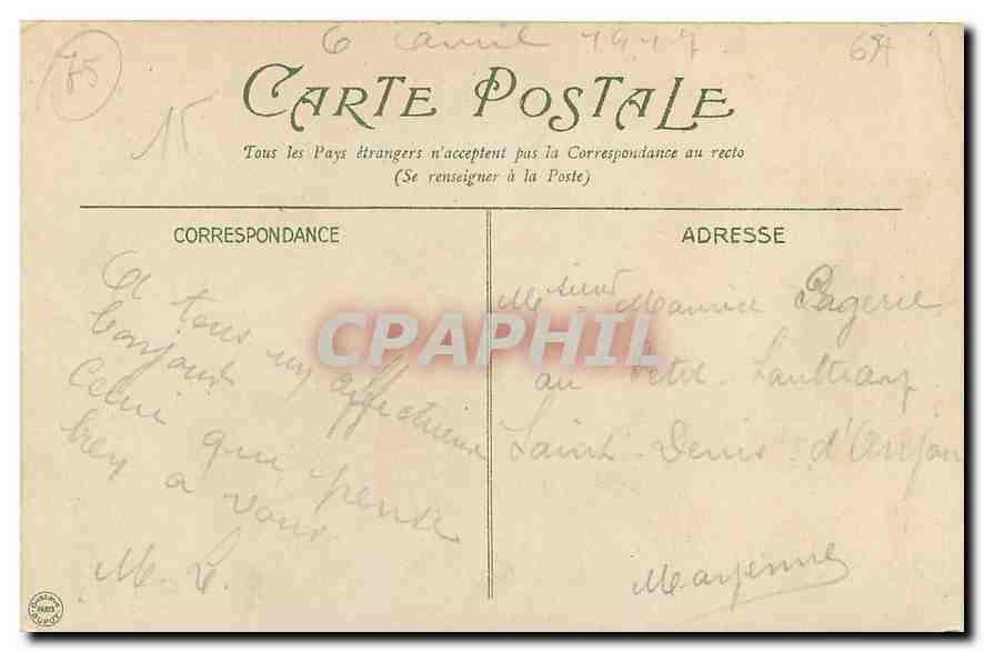 CPA Paris La Seine et Notre Dame Bateau — Rückseite