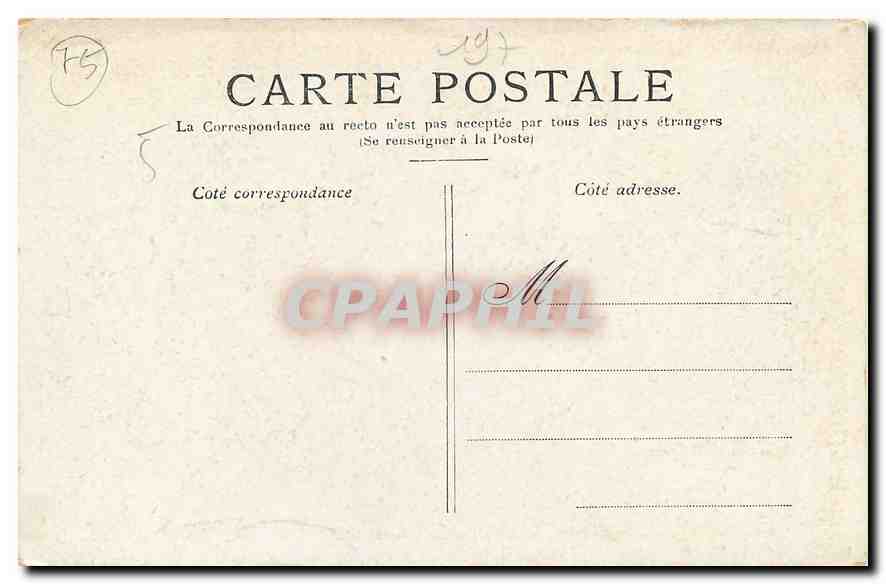 CPA Paris Le Grand Palais Champs Elysees  — Rückseite