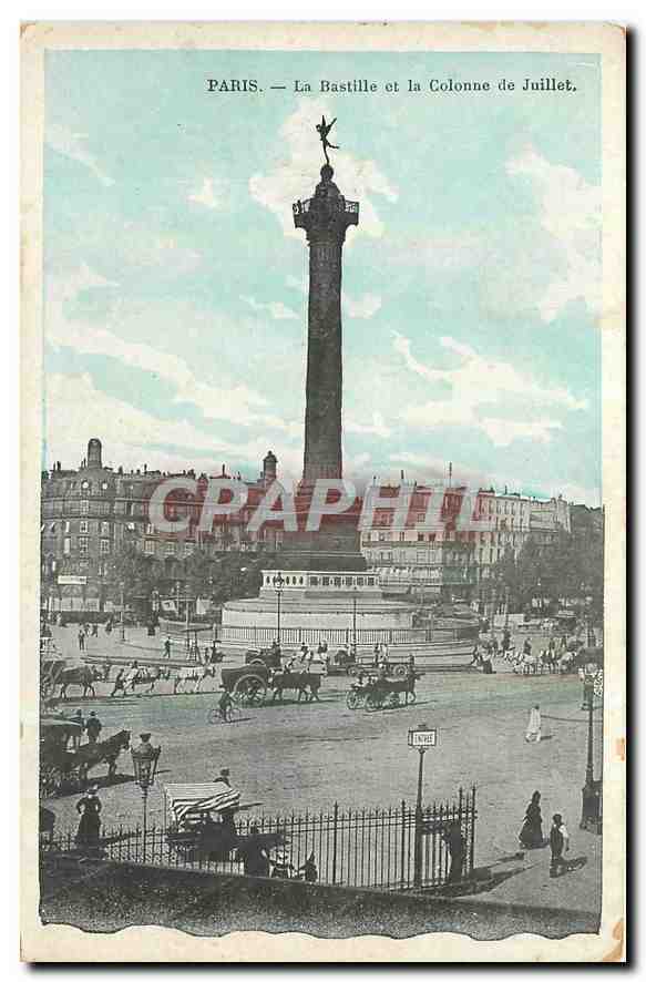 CPA Paris La Bastille et la Colonne de Juillet 